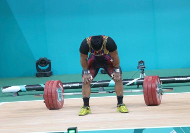 SANTIAGO (Şili), 10 / 22 / 2023 - Santiago 'daki Chimkowe Spor Salonu' nda düzenlenen 2023 Pan Amerikan Oyunları sırasında Erkekler Halter 89kG. 