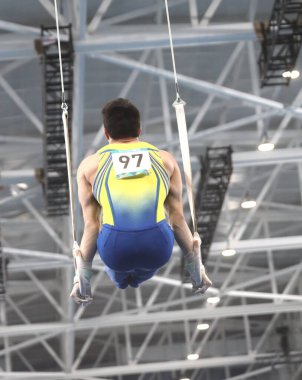 SANTIAGO (Şili), 10 / 23 / 2023 - Erkekler Artistik Jimnastik Finali SOARES Diogo ve MARIANO Arthur 'un Brezilya' yı diğer ülkelere karşı temsil ettiği, Santiago 'daki Ulusal Stadyumun jimnastik merkezinde gerçekleşti.