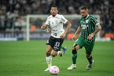 Sao Paulo, Brezilya - 10 / 22 / 2023: Sao Paulo 'daki BRASILEIRO ve CORINTHIANS maçı, bu Pazar, 22 Ekim 2023. 