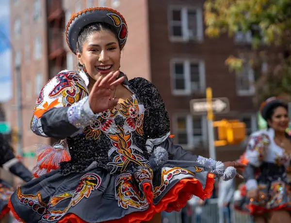 Oktober 2023 Queens New York Usa Die Queens Bolivian Parade — Stockfoto