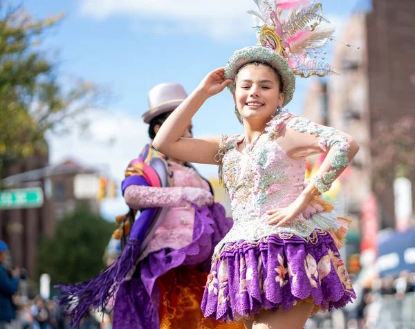 Oktober 2023 Queens New York Usa Die Queens Bolivian Parade — Stockfoto