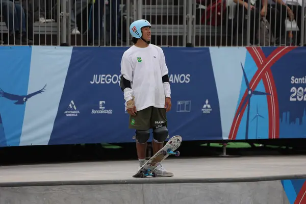 Santiago Chile 2023 Men Skateboarding Modality Park Final Usa Gold — Stock Photo, Image