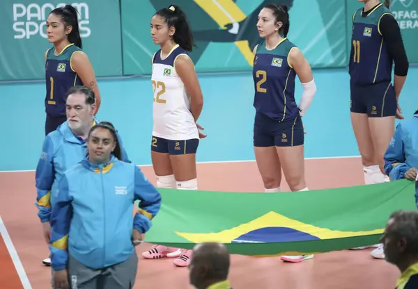 Santiago Chile 2023 Partido Voleibol Femenino Entre Brasil Argentina Higgins —  Fotos de Stock