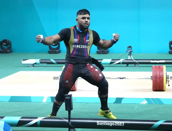Santiago Chile 2023 Men Weightlifting 89Kg 2023 Pan American Games — Stock Photo, Image