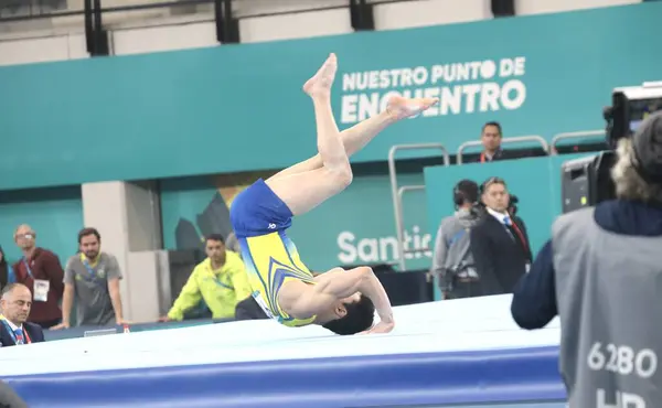 Santiago Chili 2023 Artistieke Gymnastiekfinale Voor Mannen Met Soares Diogo — Stockfoto