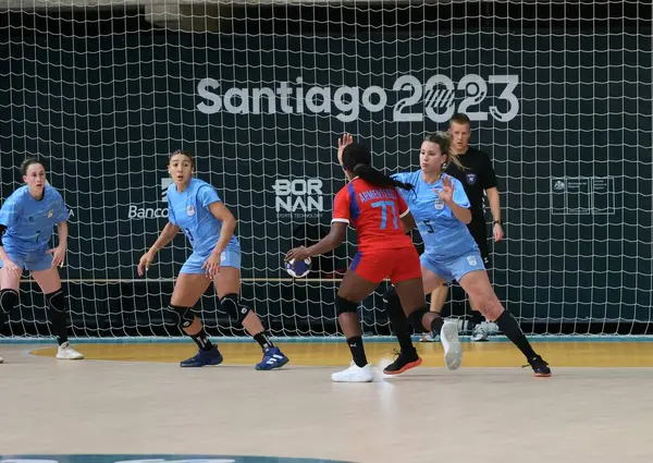 Vina Del Mar Chl 2023 Cuba Uruguay Women Handball Teams — Stock Photo, Image