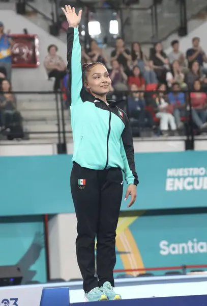 Santiago Chl 2023 Ceremonia Final Jump Mulheres Cerimônia Medalha Para — Fotografia de Stock