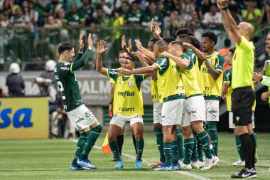 Sao Paulo, Brezilya - 25 Ekim 2023: Sao Paulo 'lu BRASILEIRO ile PALMEIRAS arasındaki futbol maçı, bu Çarşamba