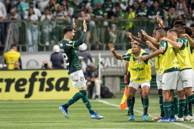 Sao Paulo, Brezilya - 25 Ekim 2023: Sao Paulo 'lu BRASILEIRO ile PALMEIRAS arasındaki futbol maçı, bu Çarşamba