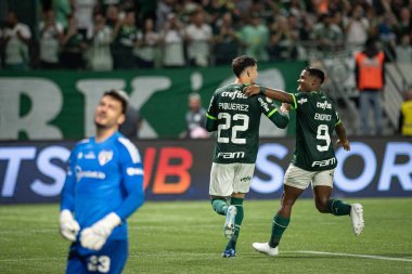 Sao Paulo, Brezilya - 25 Ekim 2023: Sao Paulo 'lu BRASILEIRO ile PALMEIRAS arasındaki futbol maçı, bu Çarşamba