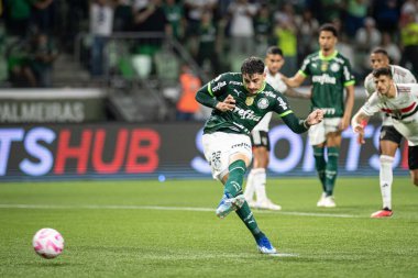 Sao Paulo, Brezilya - 25 Ekim 2023: Sao Paulo 'lu BRASILEIRO ile PALMEIRAS arasındaki futbol maçı, bu Çarşamba