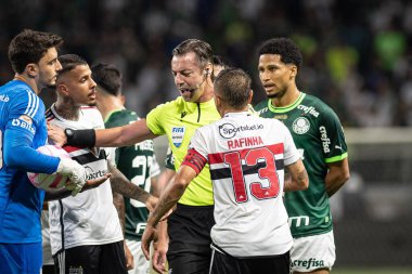 Sao Paulo, Brezilya - 25 Ekim 2023: Sao Paulo 'lu BRASILEIRO ile PALMEIRAS arasındaki futbol maçı, bu Çarşamba