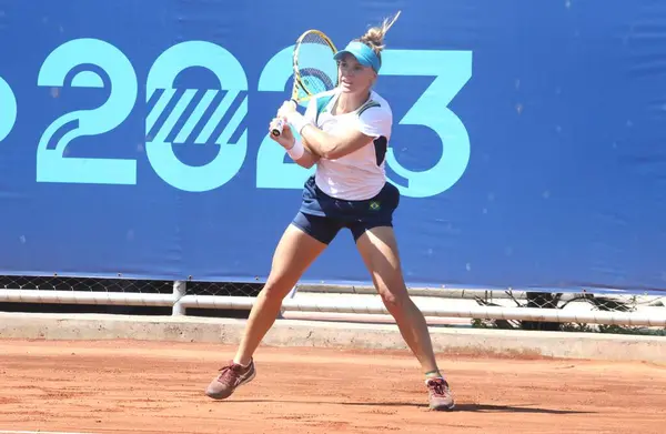 Santiago Children October 2023 Individual Women Tennis Final Brazilian Pigossi — 图库照片