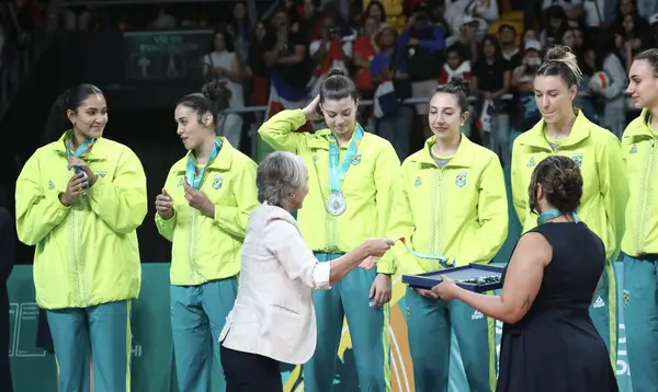 Santiago Chile 2023 Siegerehrung Des Frauen Team Volleyball Finales Mit — Stockfoto