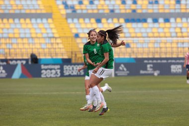 Vina del Mar (CHL), 10 / 28 / 2023 - FOOTBALL / KADIN / MEXICO / PARAGUAY - Meksikalı oyuncu Lizbeth Ovalle 'in golü ve golünü Meksika milli takımının Pan-Amerikan Oyunları' nda Paraguay 'a karşı oynadığı bayanlar maçında attığı gol 