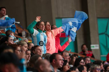 Vina del Mar (CHL), 10 / 28 / 2023 - Pan-Amerikan maçlarında bayanlar hentbol yarı finalinde karşılaşan Arjantin ile Kanada arasındaki maç. Arjantin takımı 28 'e 18 puanla kazandı.