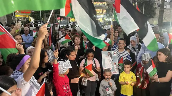 Ramallah Palestina 2023 Encender Velas Solidaridad Con Los Niños Gaza — Foto de Stock