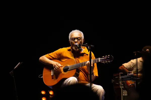 Barcelone Espagne 2023 Chanteur Brésilien Gilberto Gil Produit Lors Tournée — Photo