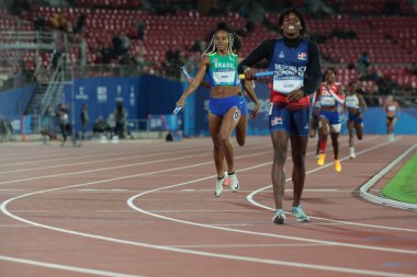 Santiago (Şili), 10 / 30 / 2023 - 4 x 400m Karışık Bayrak, Santiago, Şili 'deki Coliseo del Estadio Nacional Julio Martinez' de Pan Amerikan Oyunlarının yapıldığı yerde