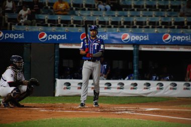 MARACAIBO, VENEZUELA - 31 / 10 / 2023: Aguilas Cibaenas vs Tubaroes beyzbol maçı