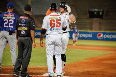 MARACAIBO, VENEZUELA - 31 / 10 / 2023: Aguilas Cibaenas vs Tubaroes beyzbol maçı