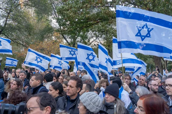 Vigil Při Svíčkách Pro Oběti Teroristických Útoků Izraeli Listopadu 2023 — Stock fotografie