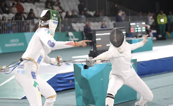 Santiago Chile 2023 Women Individual Epee Group Paralympic Sports Center — Stock Photo, Image