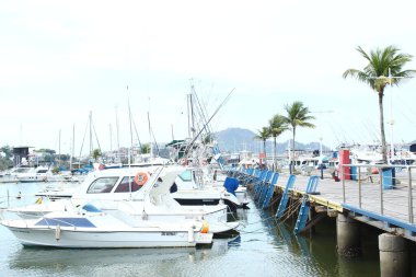 VITORIA (ES) Brazil 04 / 11 / 2023 - Espirito Santo Yat Kulübü, Vitoria 'daki Praia do Canto' da yer alıyor ve şu anda 37. Brezilya Dingue Sınıfı Şampiyonası 'nı düzenliyor.