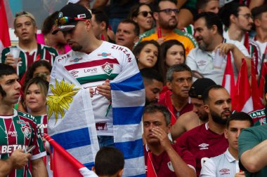 Rio de Janeiro (RJ), Brezilya 11 / 04 / 2023 - Mario Filho Stadyumu 'nda (Maracana) düzenlenen Libertadores da America 2023 finali için geçerli olan Boca gençler arasındaki maç)
