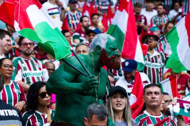 Rio de Janeiro (RJ), Brezilya 11 / 04 / 2023 - Mario Filho Stadyumu 'nda (Maracana) düzenlenen Libertadores da America 2023 finali için geçerli olan Boca gençler arasındaki maç)