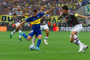 Rio de Janeiro (RJ), Brezilya 11 / 04 / 2023 - Mario Filho Stadyumu 'nda (Maracana) düzenlenen Libertadores da America 2023 finali için geçerli olan Boca gençler arasındaki maç)