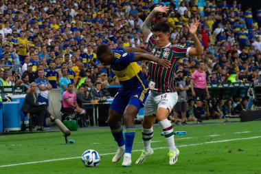 Rio de Janeiro (RJ), Brezilya 11 / 04 / 2023 - Mario Filho Stadyumu 'nda (Maracana) düzenlenen Libertadores da America 2023 finali için geçerli olan Boca gençler arasındaki maç)