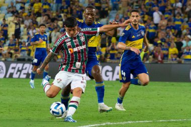 Rio de Janeiro (RJ), Brezilya 11 / 04 / 2023 - Cano do Fluminense - Boca gençler x Fluminense maçı, Libertadores da America 2023 finali için geçerli, Mario Filho Stadyumu 'nda (Maracana)