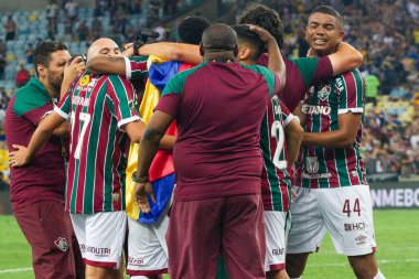 Rio de Janeiro (RJ), 11 / 04 / 2023 - Ameriaca Libertadores Kupası 'nı kutlamak için düzenlenen Olimpiyat Turu Fluminense - Boca gençler arasındaki maç x Fluminense, Libertadores da America 2023 finali için geçerli