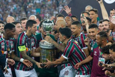 Rio de Janeiro (RJ), 11 / 04 / 2023 - Ameriaca Libertadores Kupası 'nı kutlamak için düzenlenen Olimpiyat Turu Fluminense - Boca gençler arasındaki maç x Fluminense, Libertadores da America 2023 finali için geçerli