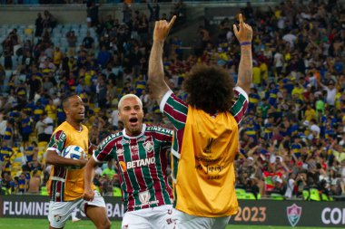 Rio de Janeiro (RJ), 11 / 04 / 2023 - Ameriaca Libertadores Kupası 'nı kutlamak için düzenlenen Olimpiyat Turu Fluminense - Boca gençler arasındaki maç x Fluminense, Libertadores da America 2023 finali için geçerli