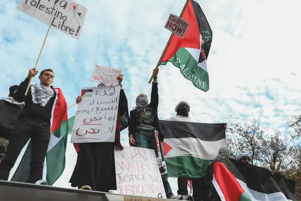 Palestinians Protest Freedom Plaza White House November 2023 New York — Stock Photo, Image