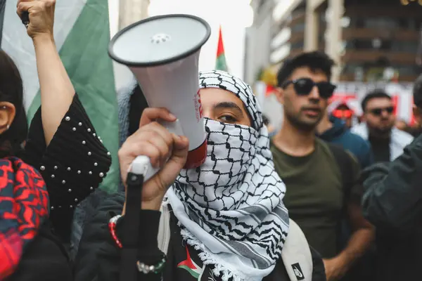 Palestinierna Protesterar Från Freedom Plaza Till Vita Huset November 2023 — Stockfoto