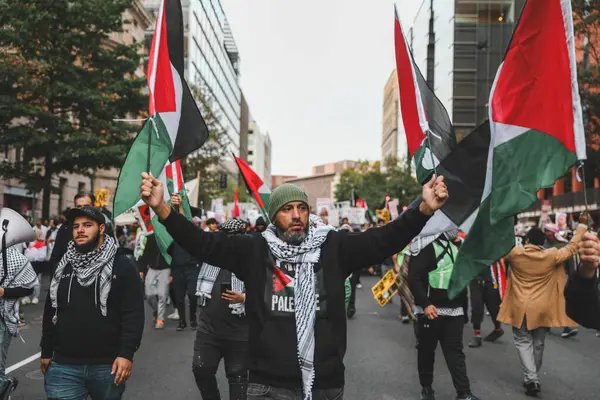 Palestiinalaiset Protestoivat Freedom Plazasta Valkoiseen Taloon Marraskuu 2023 New York — kuvapankkivalokuva