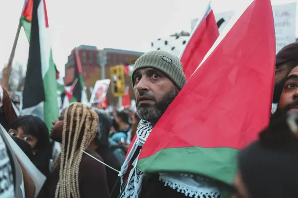 Протест Палестинцев Площади Свободы Белого Дома Ноября 2023 Года Нью — стоковое фото