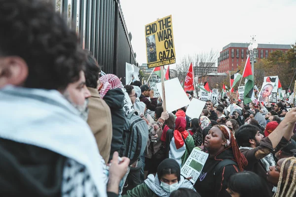 Palestiinalaiset Protestoivat Freedom Plazasta Valkoiseen Taloon Marraskuu 2023 New York — kuvapankkivalokuva