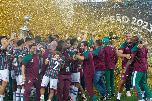 Rio de Janeiro (RJ), 11 / 04 / 2023 - Ameriaca Libertadores Kupası 'nı kutlamak için düzenlenen Olimpiyat Turu Fluminense - Boca gençler arasındaki maç x Fluminense, Libertadores da America 2023 finali için geçerli