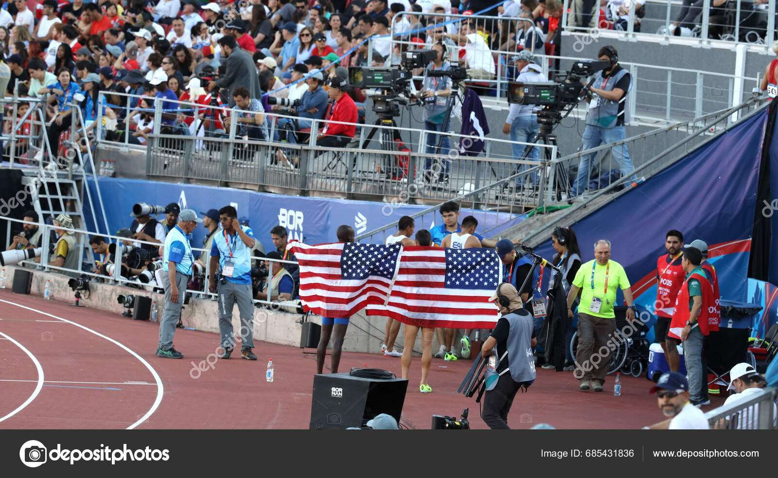 000M Final 2023 Pan American Games November 2023 Santiago Chile Stock