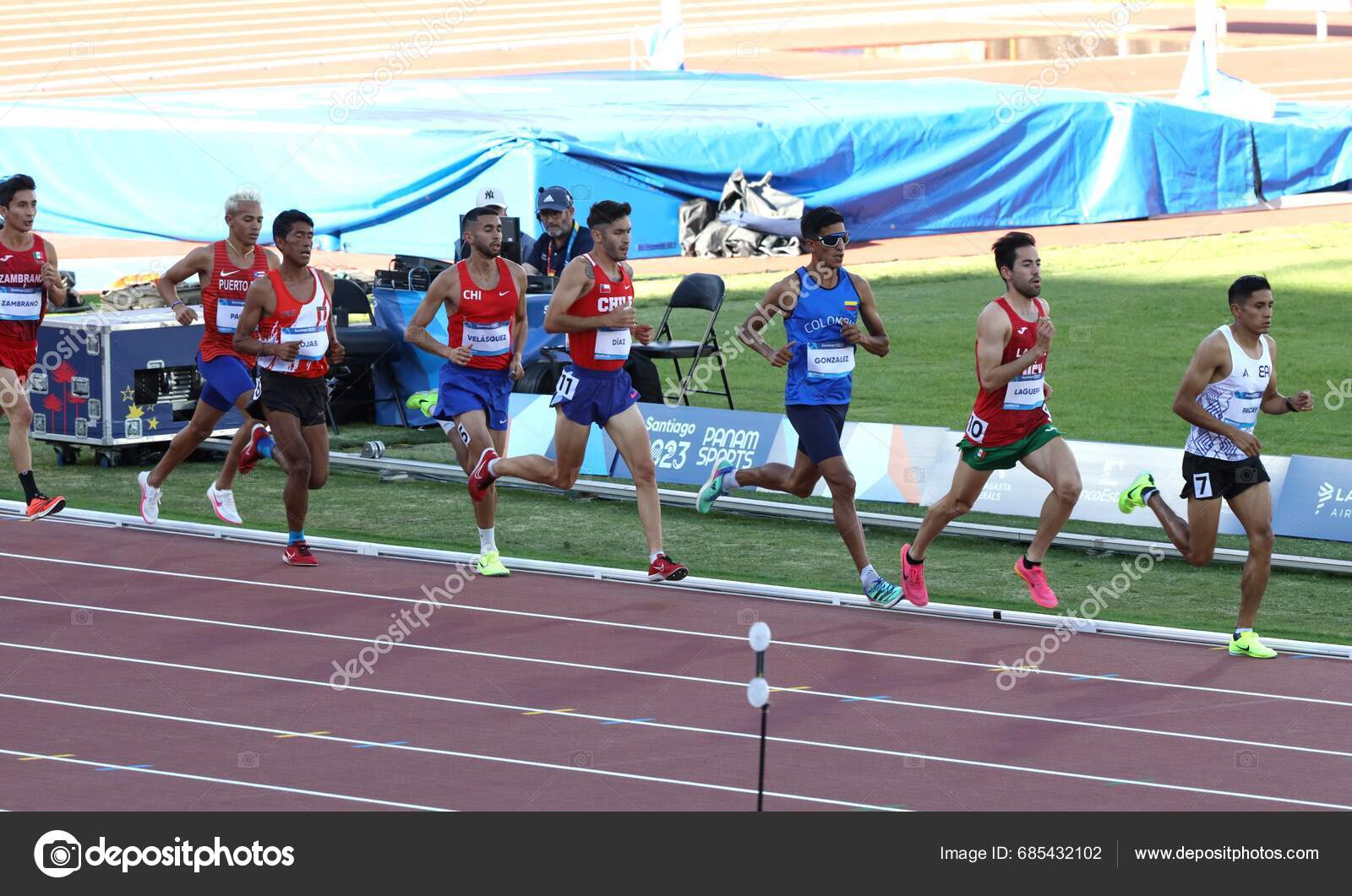 000M Final 2023 Pan American Games November 2023 Santiago Chile Stock