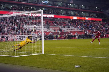 Kasım 04, 2023 - Red Bull Arena, Harrison, New Jersey, ABD: 2023 MLS Playoffları, New York Red Bulls - FC Cincinnati. FC Cincinnati, New York Red Bulls 'u penaltı atışında yenerek MLS Cup play-off' larında heyecan verici bir dönüş yaptı. 