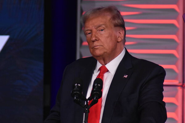 November 4, 2023, Kissimmee, Florida, USA: Former US President Donald J. Trump delivers remarks at the Republican Party of Florida's Freedom Summit.