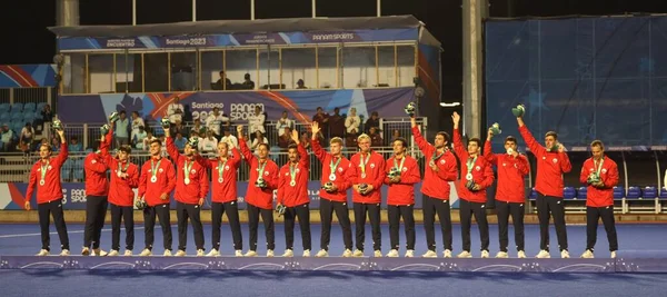 Santiago Chile 2023 Medal Ceremony Men Field Hockey Final 2023 — Stock Photo, Image