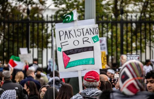 Washington Usa 2023 Pro Palästinensische Demonstranten Marschieren Den Straßen Von — Stockfoto