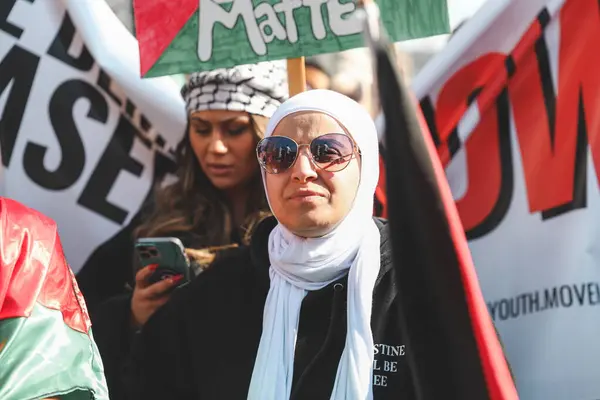 Palästinenser Protestieren Vom Freedom Plaza Bis Zum Weißen Haus November — Stockfoto