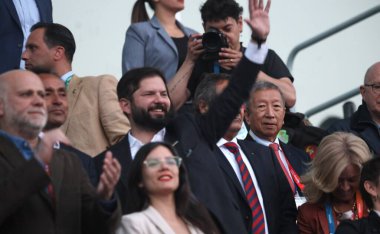 SANTIAGO (Şili), Brezilya 05 / 11 / 2023 - Şili Cumhurbaşkanı Daniel Boriç 'in de katılımıyla Bientenario la Florida Stadyumu' nda düzenlenen 2023 Pan Amerikan Oyunlarının Kapanış Töreni